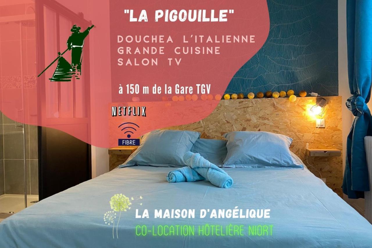 La Maison D'Angelique - Colocation Hoteliere A 150M Gare Tgv- Grande Cuisine Equipee & Salon - Fibre - Netflix ニオール エクステリア 写真