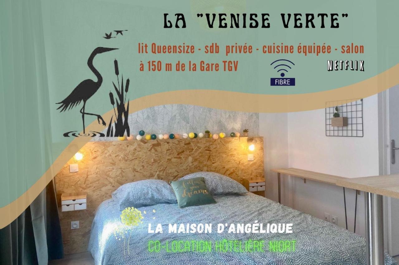 La Maison D'Angelique - Colocation Hoteliere A 150M Gare Tgv- Grande Cuisine Equipee & Salon - Fibre - Netflix ニオール 部屋 写真